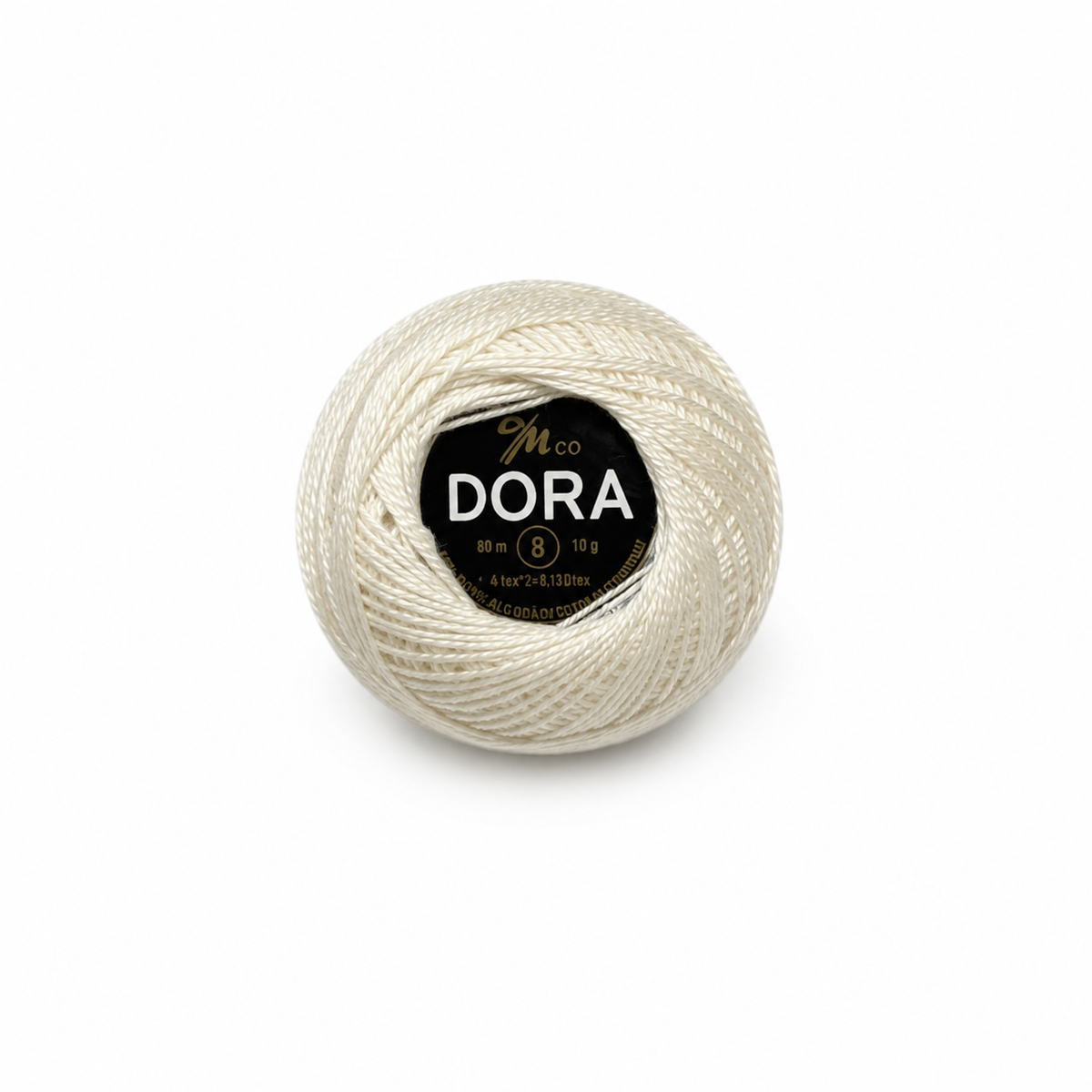 חוט DORA מס' 8 לרקמה ולסריגה - 80 מטר