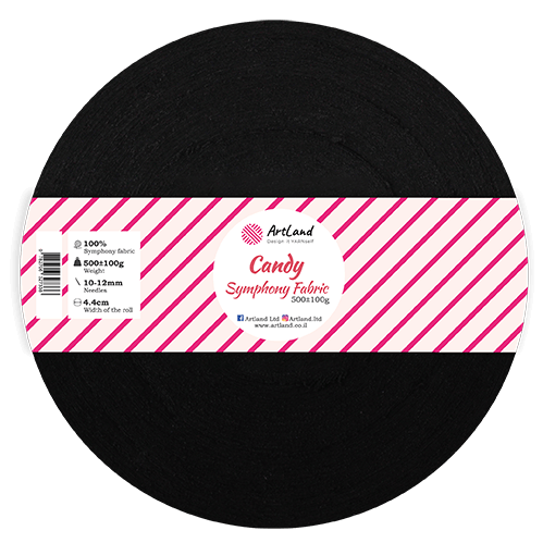 חוט טריקו Candy בצבע שחור 08