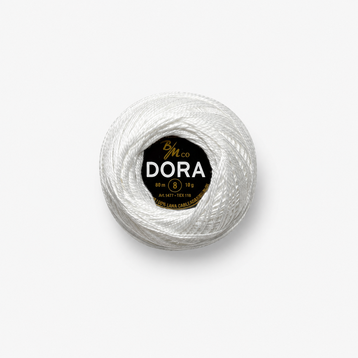 חוט DORA מס' 8 לרקמה ולסריגה - 80 מטר